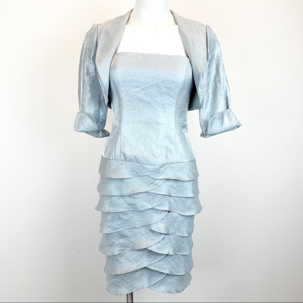 Adrianna Papell dress jacket set layered